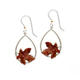Autumn Maple Leaf Teardrop Earrings