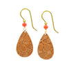 Silver Forest Pine Cone on Tear Drop Earrings