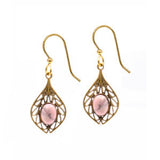 Silver Forest Flower in Open Tear Earrings