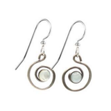 Silver Forest Moonstone Swirl Earrings