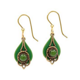 Silver Forest Woodland Stone Earrings