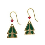 Silver Forest Stately Christmas Tree Dangle Earrings
