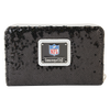 Loungefly NFL Las Vegas Raiders Sequin Zip Around Wallet Back Side