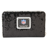 Loungefly NFL Las Vegas Raiders Sequin Zip Around Wallet Back Side