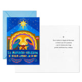 Hallmark Folk-Art Nativity Spanish-Language Boxed Christmas Cards, Pack of 16