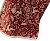 Nordic Holiday Icons Red Sherpa Blanket Throw 50"x60"