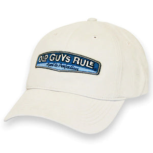 Old Guys Rule Hat Baseball Cap Rear View Aged to Perfection