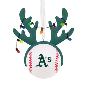 Hallmark MLB Oakland Athletics™ Reindeer Baseball Hallmark Ornament