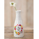 Ceramic Floral Bud Vase You Make The World a Better Place