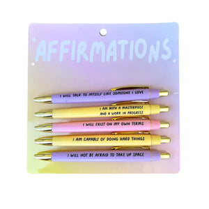 Set of 5 Affirmation Pens