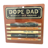 Set of 5 Dope Dad Pens
