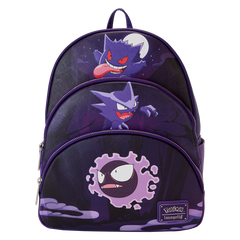 Loungefly Pokémon Gastly Evolutions Triple Pocket Mini Backpack