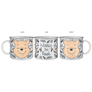 Winnie the Pooh Plant Pattern Ceramic Camper Mug, 20 Ounces