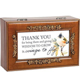Thank You for Wisdom & Wings to Fly Rosette Music Box Plays You Are My Sunshine