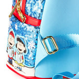 Hallmark Exclusive Peanuts Loungefly Snoopy Holiday & Snow Sequin Mini Backpack
