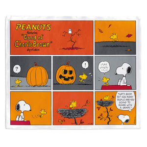 Hallmark Peanuts® Snoopy and Woodstock Comic Strip Fall Throw Blanket, 50"x60"