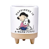 Peanuts Snoopy and Lucy Happiness is a Warm Puppy Planter 5" x 3.75"