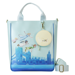 Loungefly Peter Pan You Can Fly Glow Tote Bag With Coin Bag (Front)