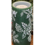 Pine Cone & Leaf Green Water Fountain Candle with Remote Control