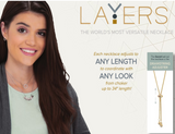 Gold Circle Granite Layers Necklace