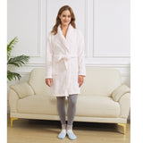 Luxurious Soft Color Velvet Robe in Sugar Swizzle Pink