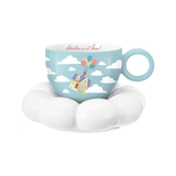 Pixar Up Adventure Clouds 10.5 oz. Tea Cup with Cloud Shaped Saucer