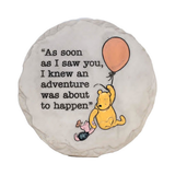 Pooh and Piglet with Balloon An Adventure About to Happen Garden Stepping Stone 9.5"