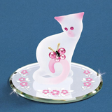 Glass Baron Pretty Cat Glass Figurine