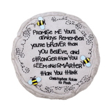 Christopher Robin to Pooh You're Braver Than You Believe Garden Stepping Stone 9.5"