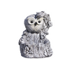 Pudgy Pal Owl on Tree Trunk 11" Garden Fountain Battery Operated