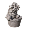 Pudgy Pal Turtle with Flowers 11" Garden Fountain Battery Operated