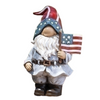 Pudgy Pal Patriotic Gnome with American Flag 12" Garden Statue