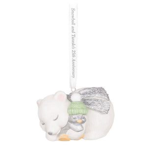 Hallmark 2025 25th Anniversary Snowball and Tuxedo Porcelain Ornament