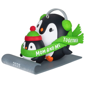 Hallmark 2025 Mom & Me Penguins Sledding Ornament