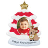 Hallmark 2025 Baby's First Christmas Red and White Tree Photo Frame Ornament
