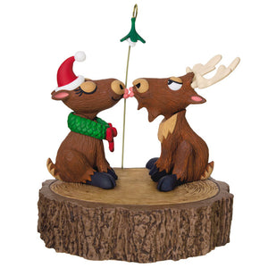 Hallmark 2025 Merry Kiss-Moose Musical Ornament With Motion