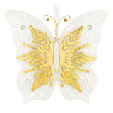 Hallmark 10th Anniversary Brilliant Butterflies Porcelain and Metal Ornament