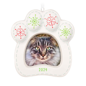 Hallmark Pretty Kitty 2024 Porcelain Photo Frame Ornament