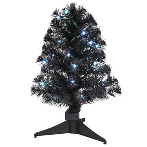 Hallmark 2025 Mini ShowToppers Black Christmas Tree With Light, 17"