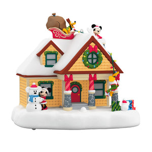 Hallmark Disney Mickey Mouse The Merriest House in Town Musical Ornament With Light