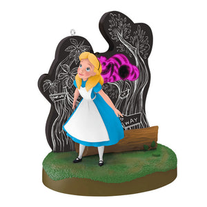 Hallmark 2025 Disney Alice in Wonderland and the Cheshire Cat Ornament With Light