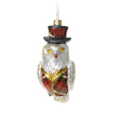 Hallmark 2025 Dapper Owl Glass Ornament