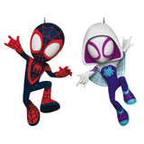 Hallmark 2025 Marvel Spidey and His Amazing Friends Spin and Ghost-Spider Ornaments, Set of 2