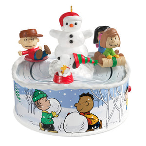 Hallmark 2025 The Peanuts® Gang Let's Go Sledding! Musical Ornament With Light and Motion