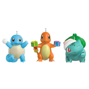 Hallmark 2025 Mini Pokémon Squirtle, Charmander, Bulbasaur Ornaments, Set of 3