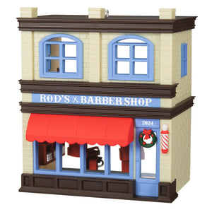 Hallmark Nostalgic Houses and Shops Rod's Barbershop 2024 Ornament