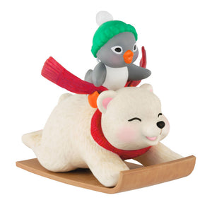 Hallmark 2025 Snowball and Tuxedo Sledding Sidekicks Ornament