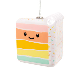 Hallmark Rainbow Slice of Cake Shatterproof Ornament