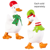 Resin Goose in Santa or Elf Outfit 6" Figurine