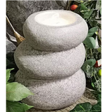 Rock Water Fountain Candle with Remote Control 7" x 8"